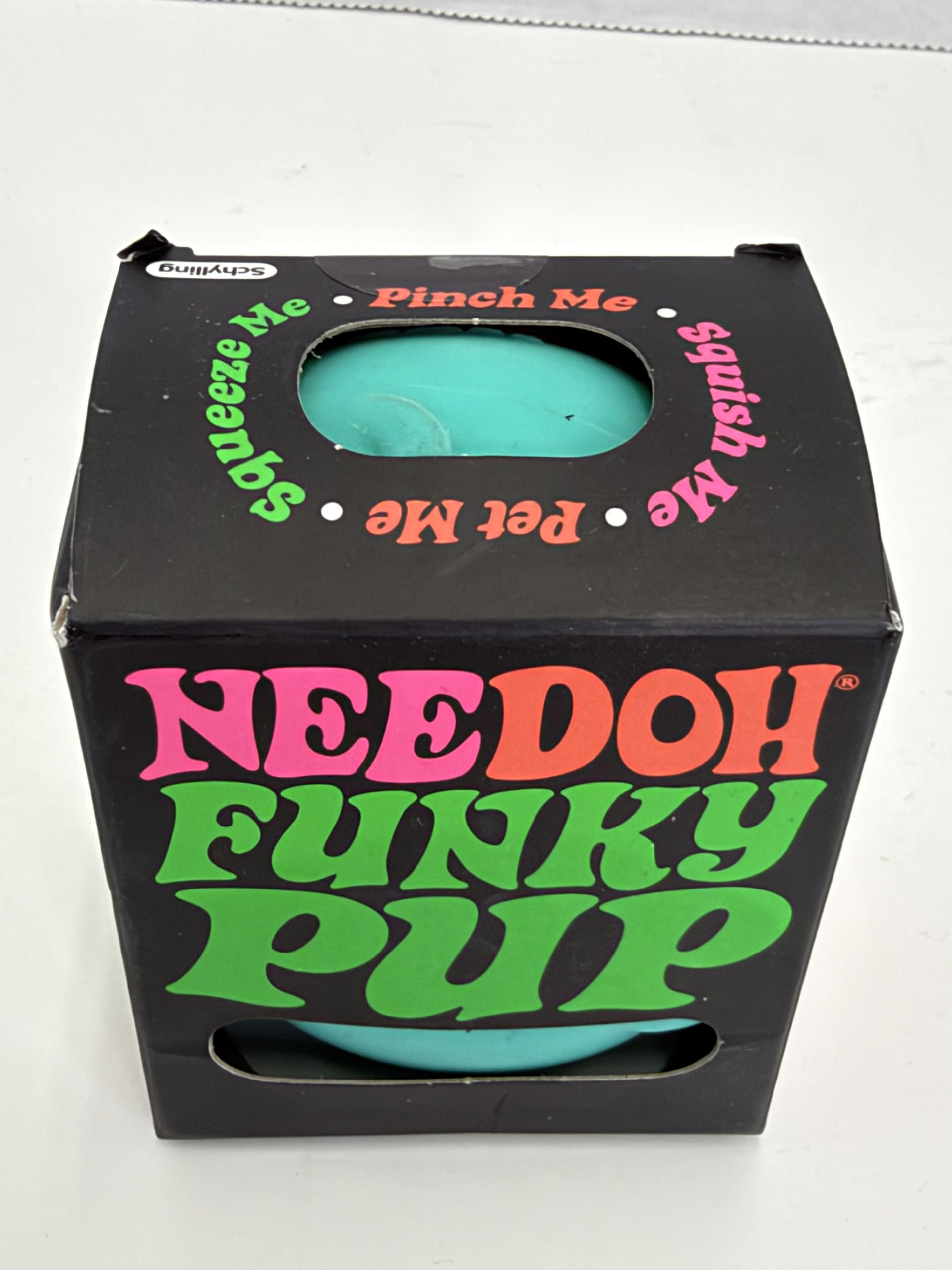 Schylling NeeDoh Funky Pup Teal Aqua Sensory Squish Fidget Toy New in Box - Image 3